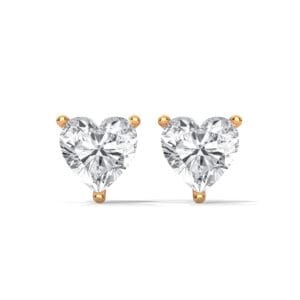 CVD diamond earrings gift in Hong Kong modern gold design