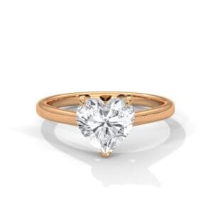 Lab Grown CVD Heart Diamond Engagement Ring elegant proposal design