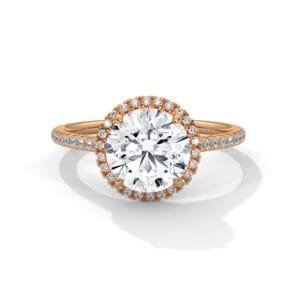 Lab Grown CVD Diamond Engagement Ring luxury gold design