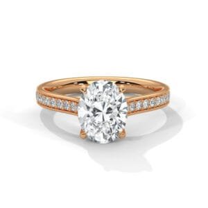Lab Grown CVD Diamond Engagement Ring Paris France couture design