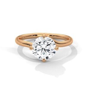 Lab Grown CVD Diamond Solitaire Engagement Ring single stone design