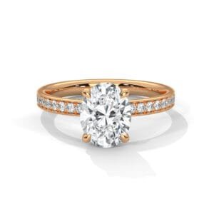 Lab Grown CVD Diamond Engagement Ring Madrid luxury gold setting