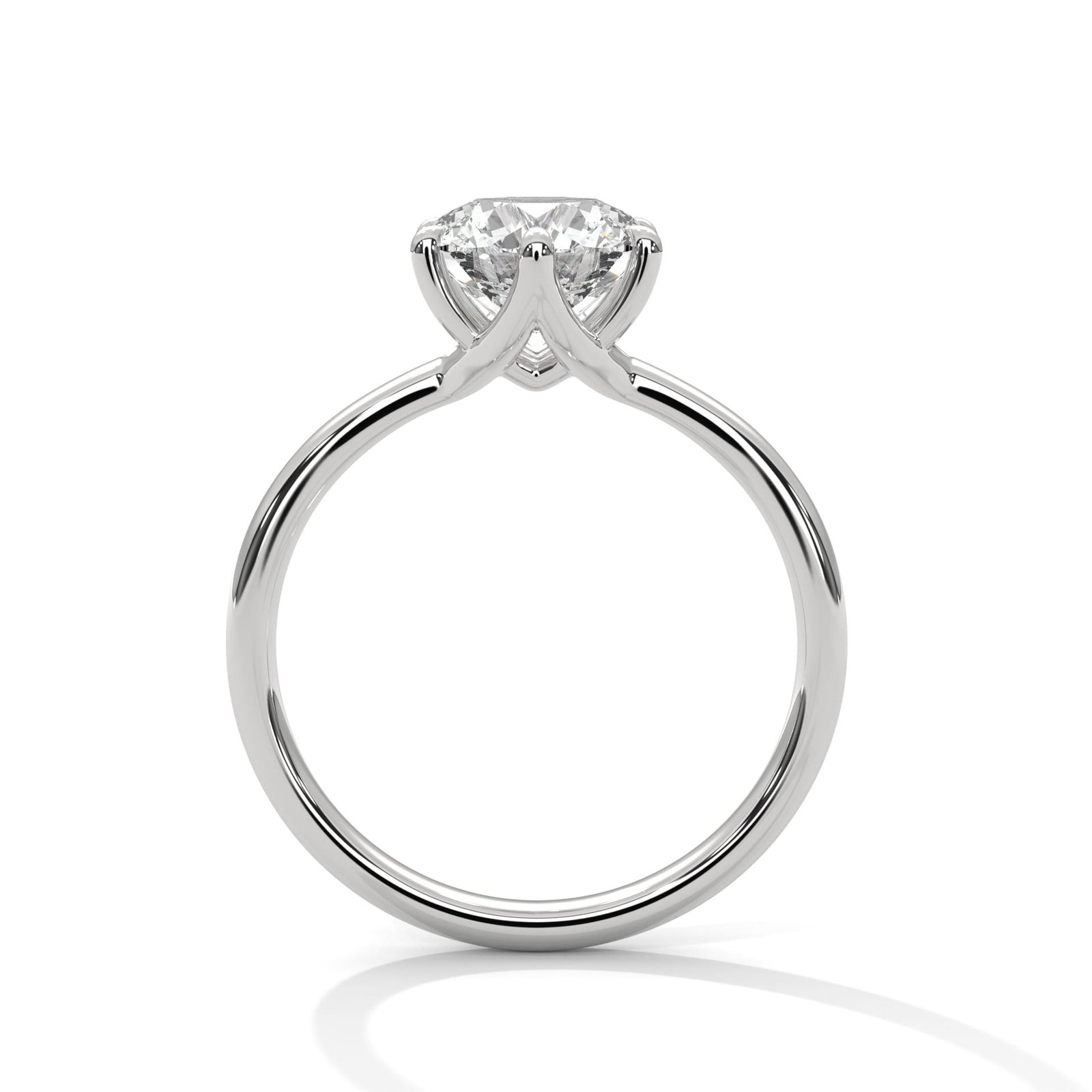 Elegant Lab Grown CVD Diamond Gold Ring with Sparkling Finish