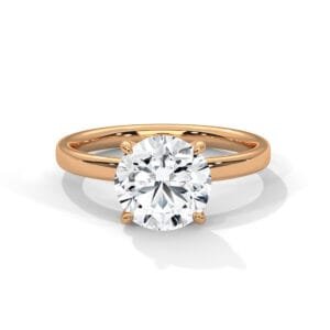 Lab Grown CVD Diamond Engagement Ring Seoul Korea luxury gold setting