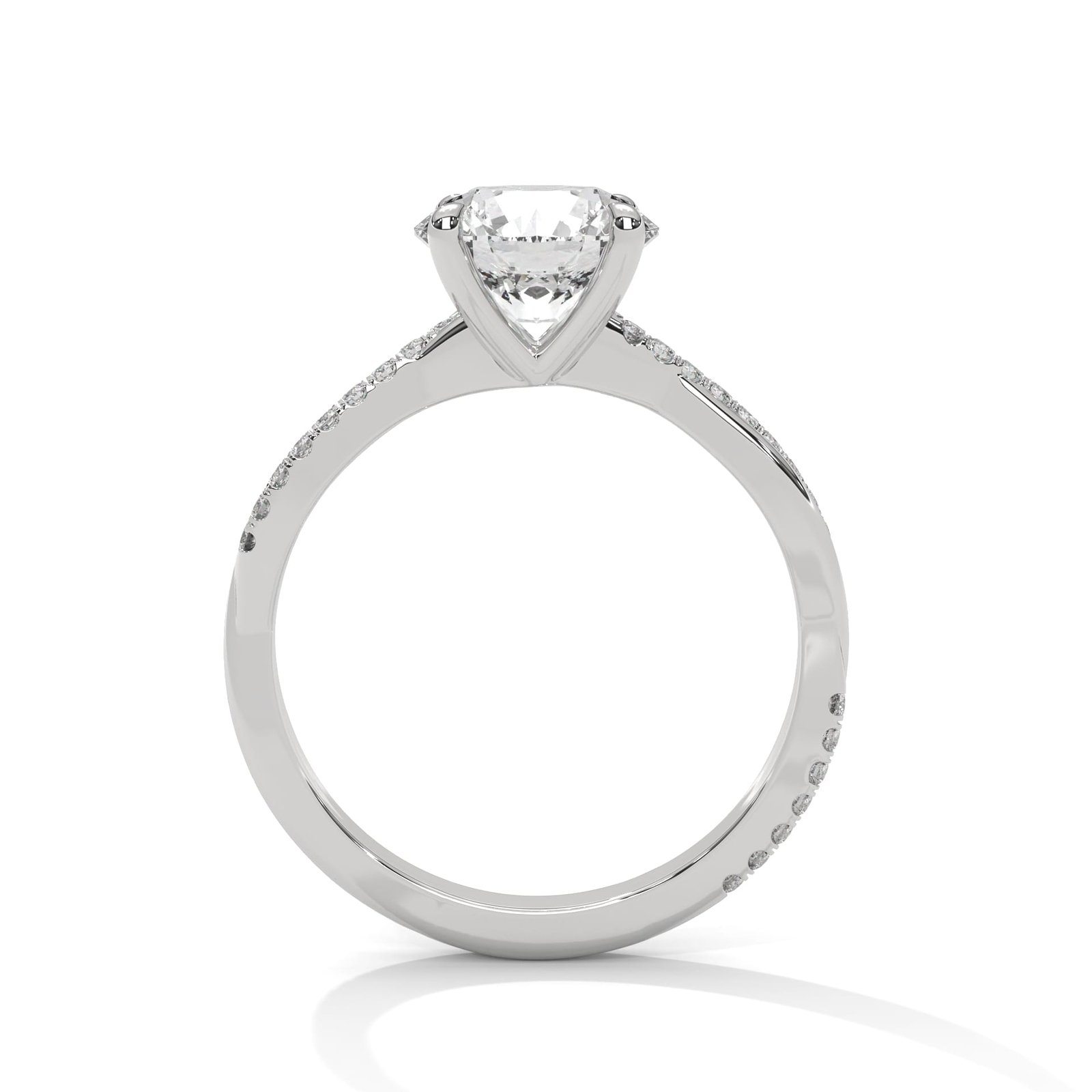 Lab Diamond Gold Ring with classic design and exceptional sparkle