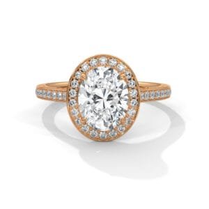 Lab Grown CVD Diamond Engagement Ring Melbourne Australia luxury gold setting