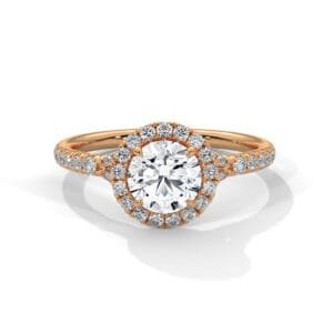 CVD diamond engagement gold ring gift São Paulo in premium gold
