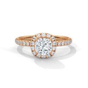 Lab Grown CVD Diamond Engagement Ring luxury gold design