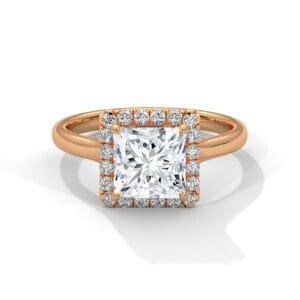 Lab Grown CVD Diamond Engagement Ring Los Angeles luxury gold setting