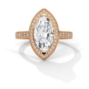 Lab Grown CVD Diamond Engagement Ring Doha luxury gold setting