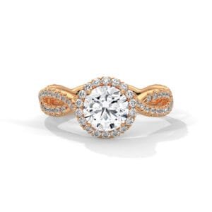 Artistic Lab Grown CVD Diamond Gold Ring crafted by Reeva Rare Jewelry Brand.