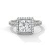 Elegant lab grown CVD diamond gold ring with brilliant center stone