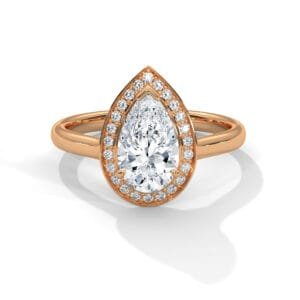 Lab Grown CVD Diamond Engagement Ring Delhi luxury gold setting