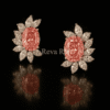 CVD diamond pink designer earrings elegant gold design
