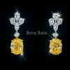 CVD diamond yellow earrings elegant gold design