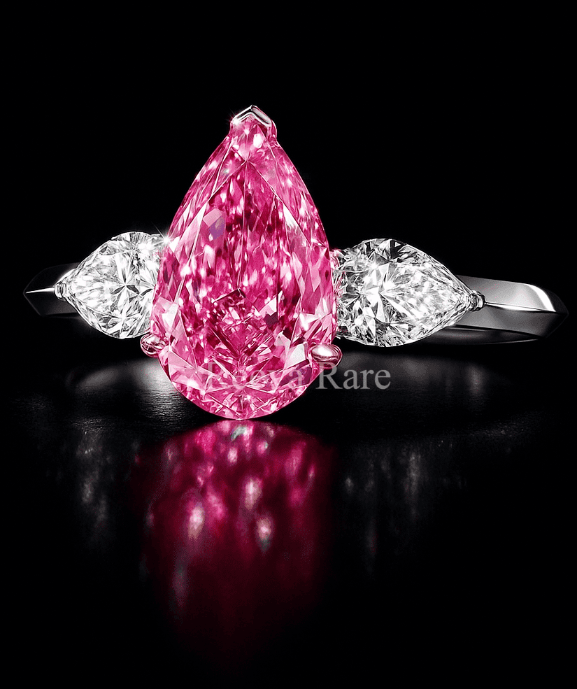 Pink CVD Diamond Ring New York USA Reeva Rare Jewelry Brand