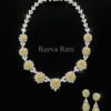 Yellow CVD Diamond Earrings Necklace Set Yellow CVD Diamond Earrings Necklace Set Reeva Rare Brand