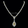 Reeva Yellow diamond necklace pendant set, luxury jewelry online from Reeva Rare CVD diamond yellow pendant necklace elegant gold design