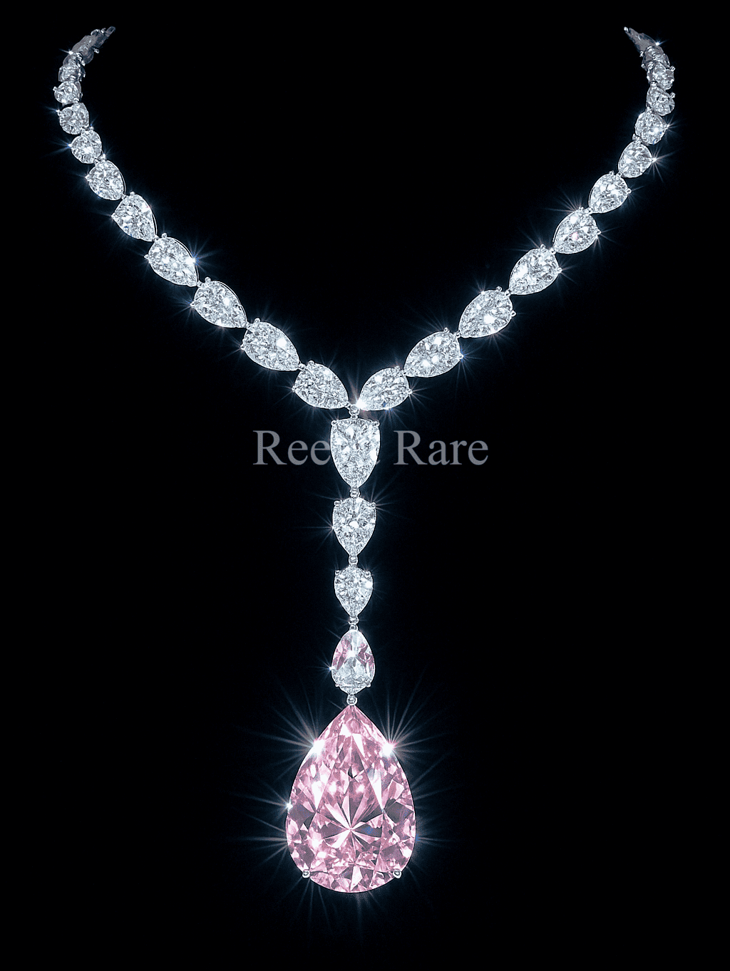 Pink White CVD Diamond Necklace Reeva Rare Jewelry Brand