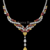 Trending color diamond necklace set, luxury jewelry online from Reeva Rare Color CVD Diamond Necklace Jewelry Reeva Rare Jewelry Brand