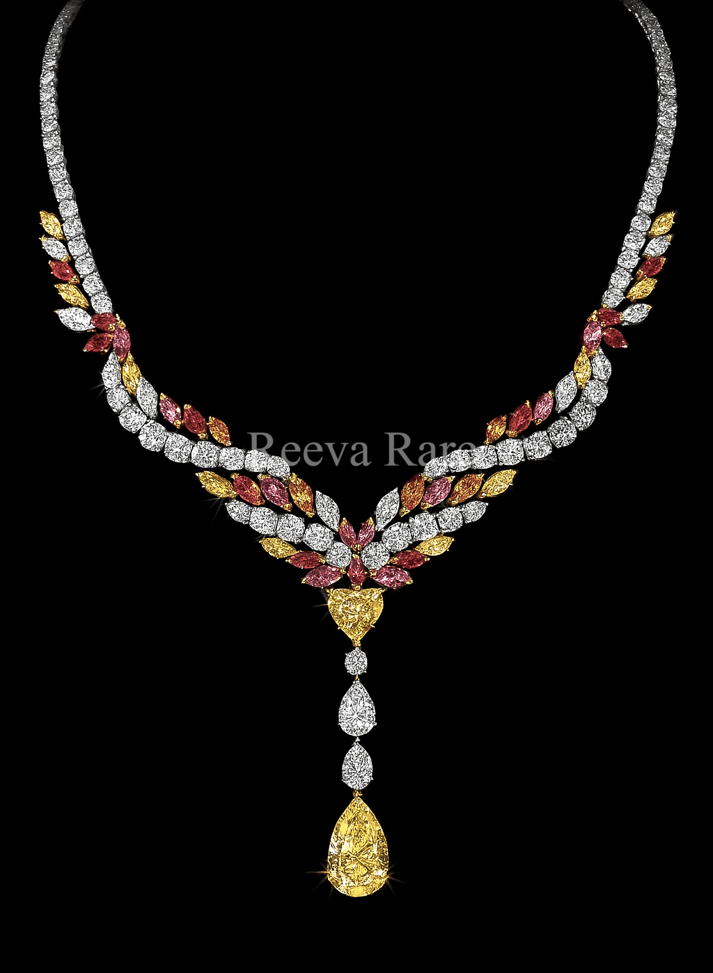 Color CVD Diamond Necklace Jewelry Reeva Rare Jewelry Brand